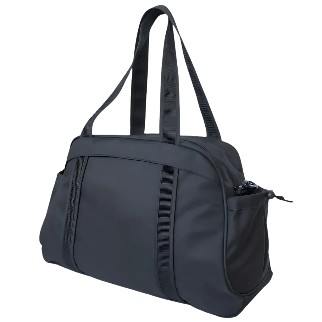 Duffle Bag With Yoga Mat Holder For Studio & Travel - Black