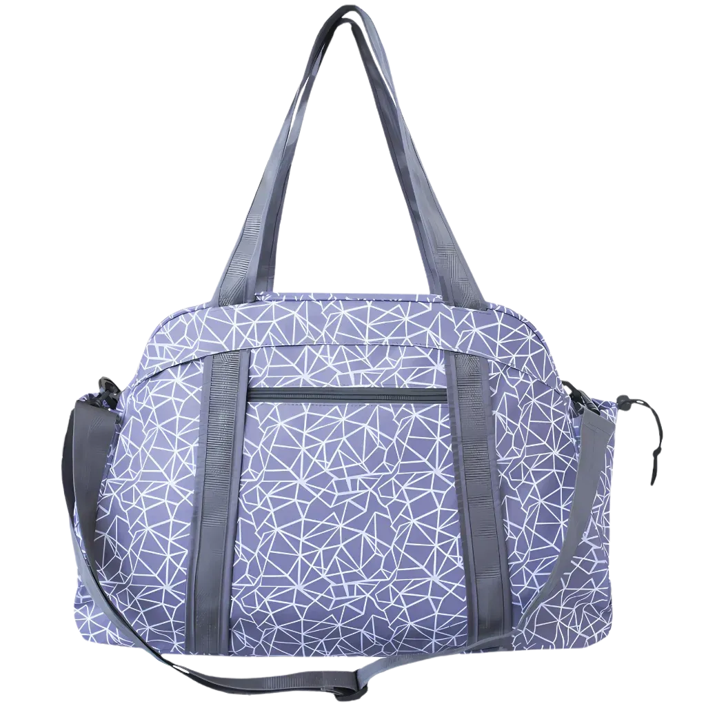 Duffle Bag With Yoga Mat Holder For Studio & Travel - Purple 01