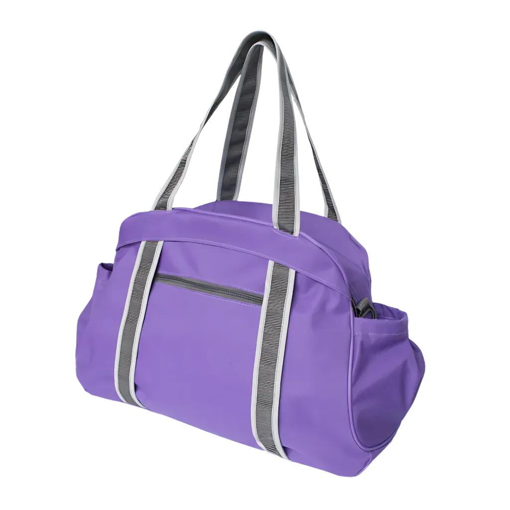 Duffle Bag With Yoga Mat Holder For Studio & Travel - Purple 02