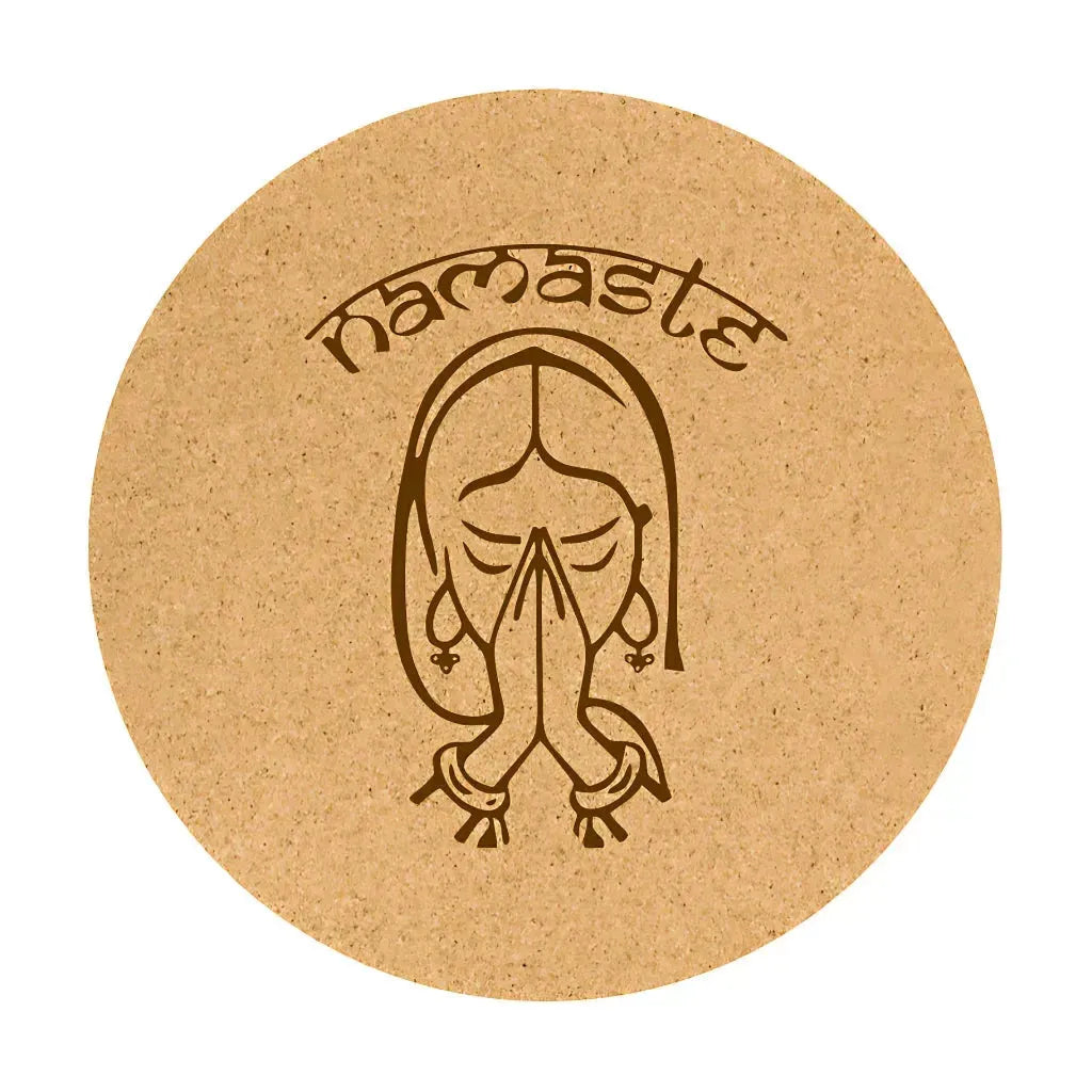 Eco-Friendly Round Exercise Mat With Cork Surface - Pay tribute / 68×68 cm