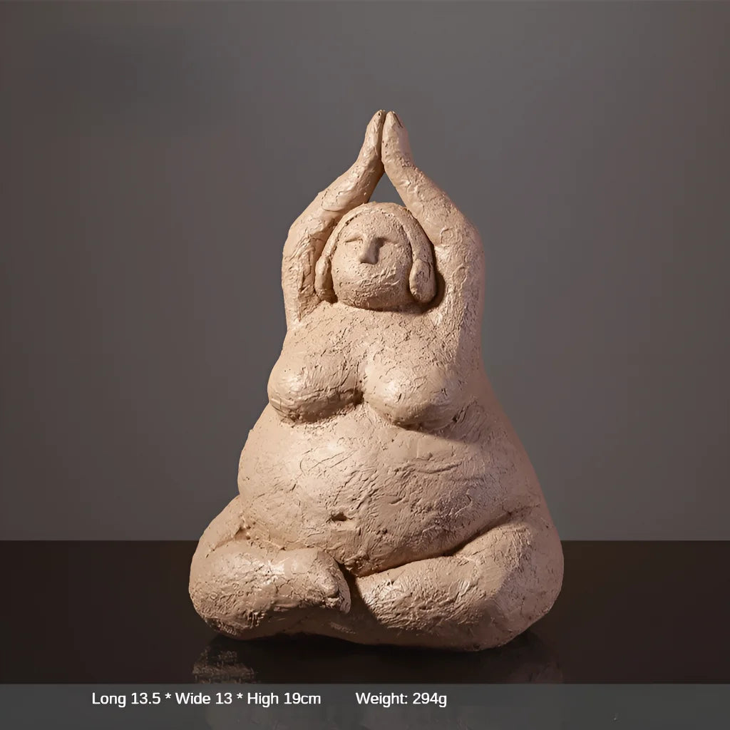 Empowering Chubby Yoga Figurines For Joyful Spaces - 1 Style / Large