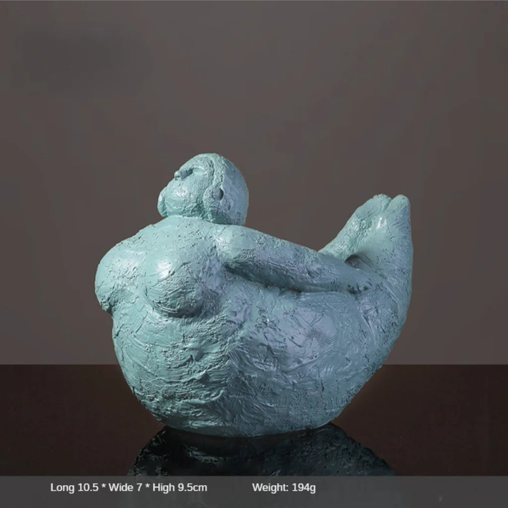 Empowering Chubby Yoga Figurines For Joyful Spaces - 2 Style / Small