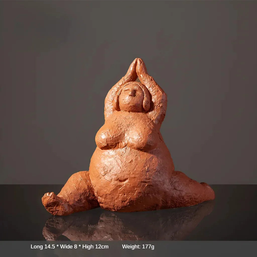 Empowering Chubby Yoga Figurines For Joyful Spaces - 3 Style / Small