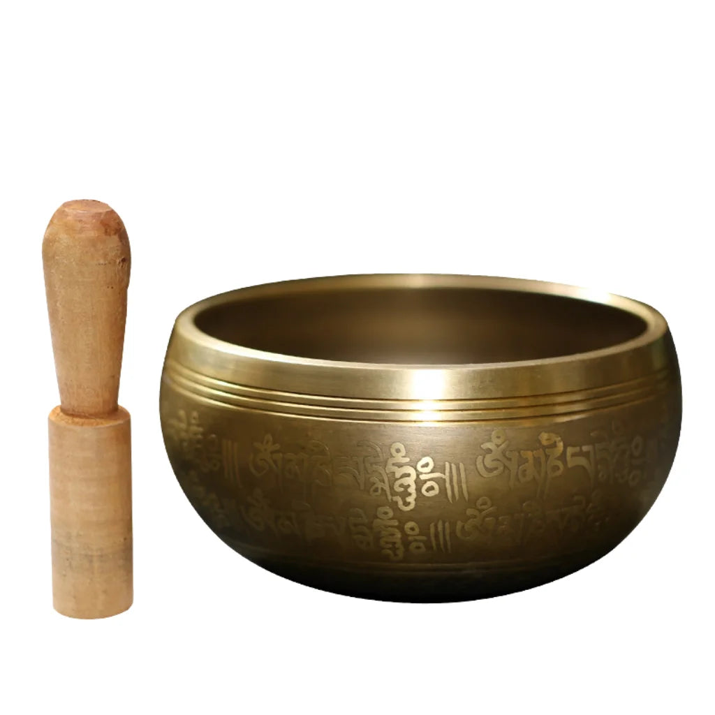 Engraved Copper Sound Bowl For Deep Meditation - 10.5cm