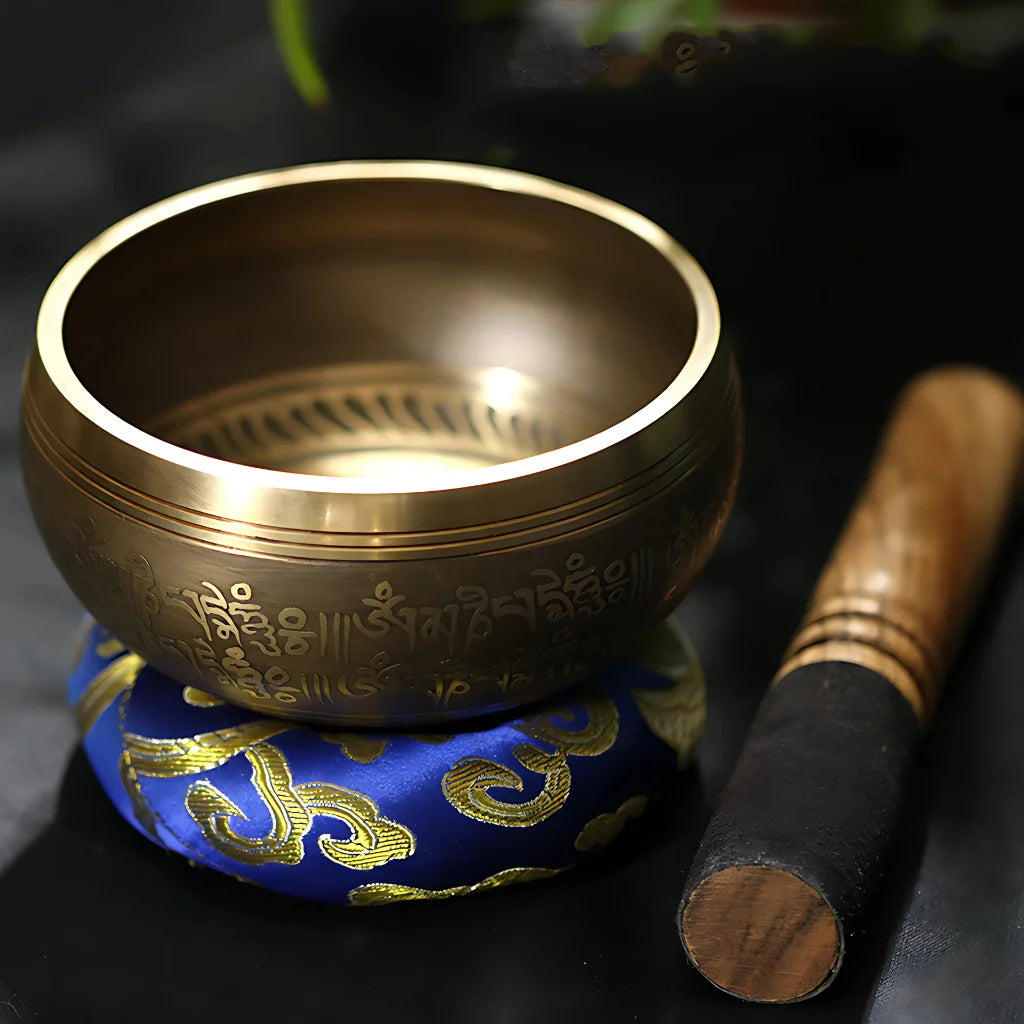 Engraved Copper Sound Bowl For Deep Meditation