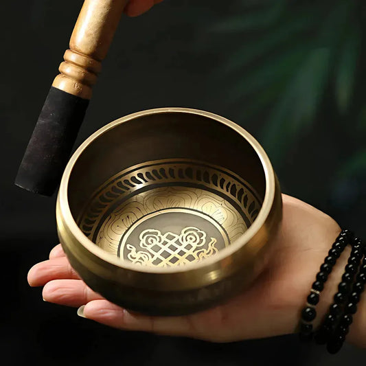 Engraved Copper Sound Bowl For Deep Meditation