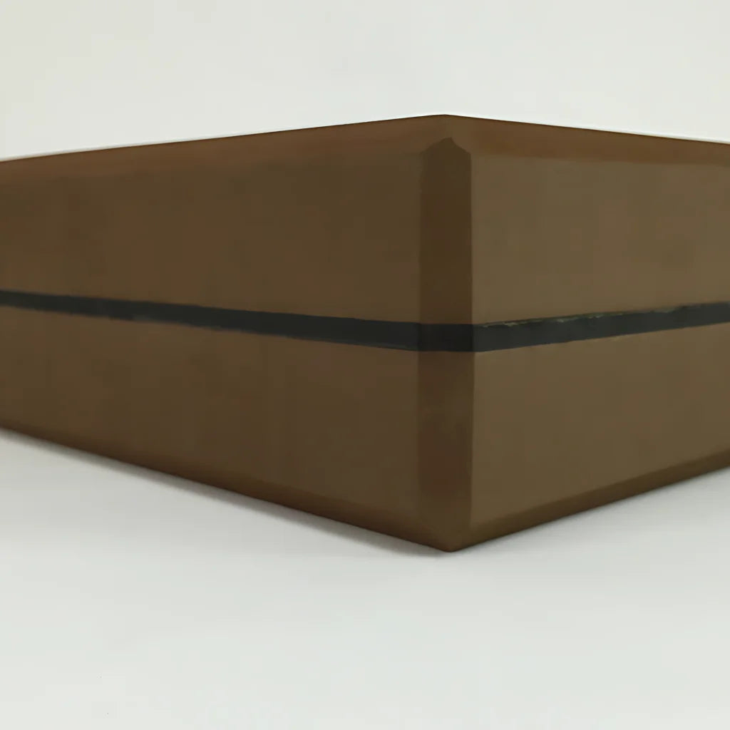 Ergonomic High-Density Yogablock For Supportive Flow - Coffee / 23x15x8.5 cm