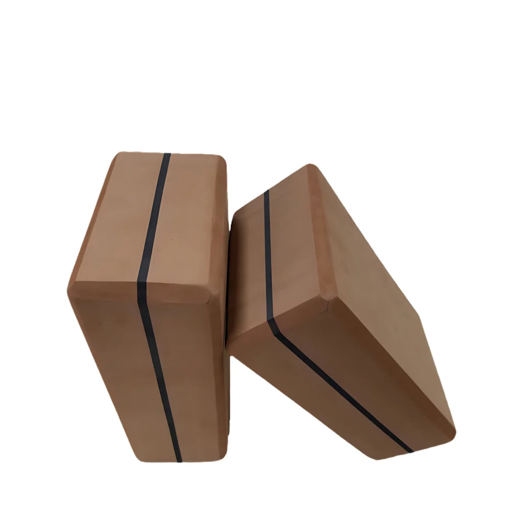 Ergonomic High-Density Yogablock For Supportive Flow - Coffee / 23x15x8.5 cm