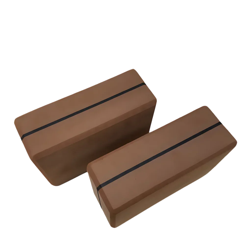 Ergonomic High-Density Yogablock For Supportive Flow - Coffee / 23x15x8.5 cm