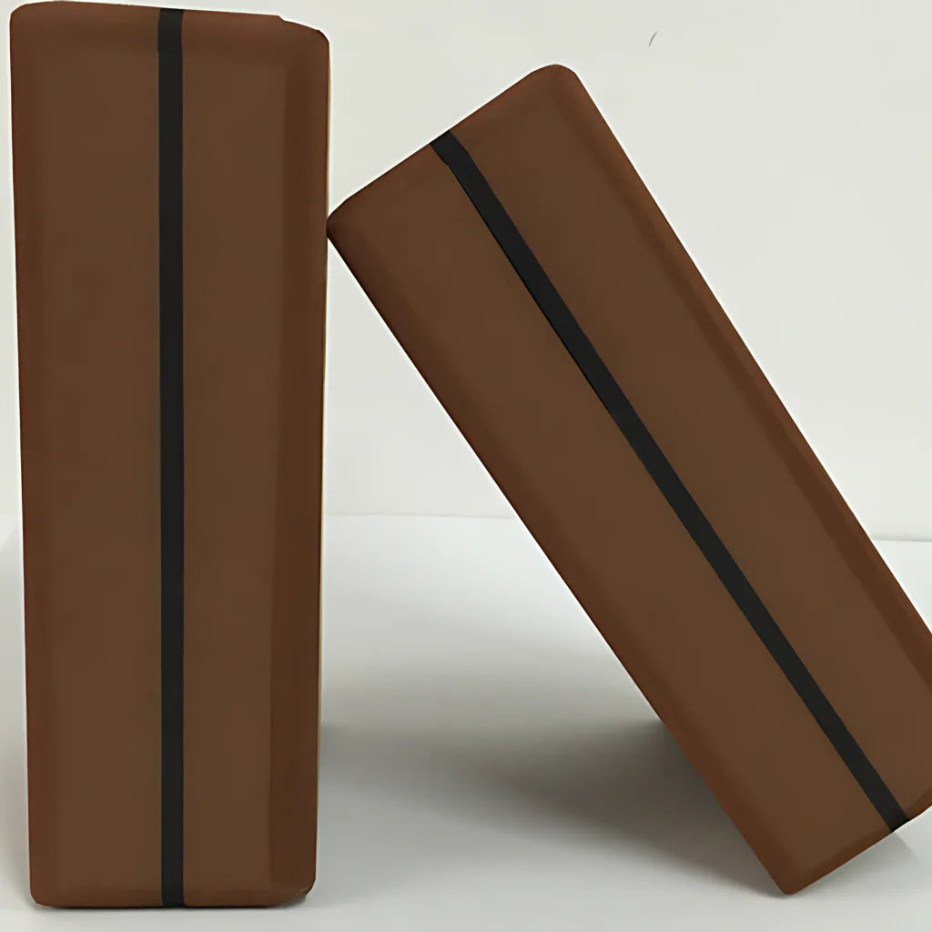Ergonomic High-Density Yogablock For Supportive Flow - Coffee / 23x15x8.5 cm