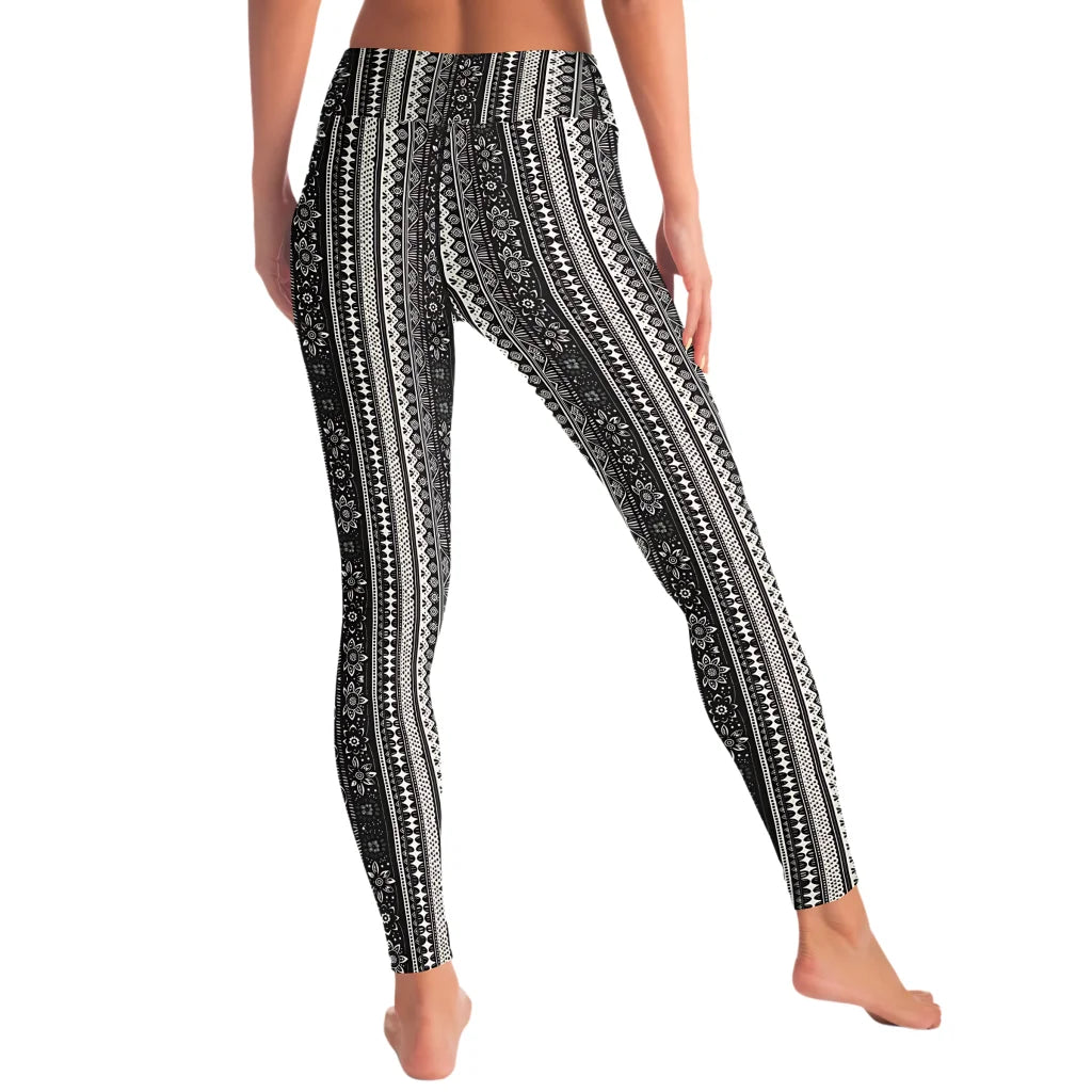 Ethnic Stripe Yoga Ladies Pants With 70s Hippie Energy