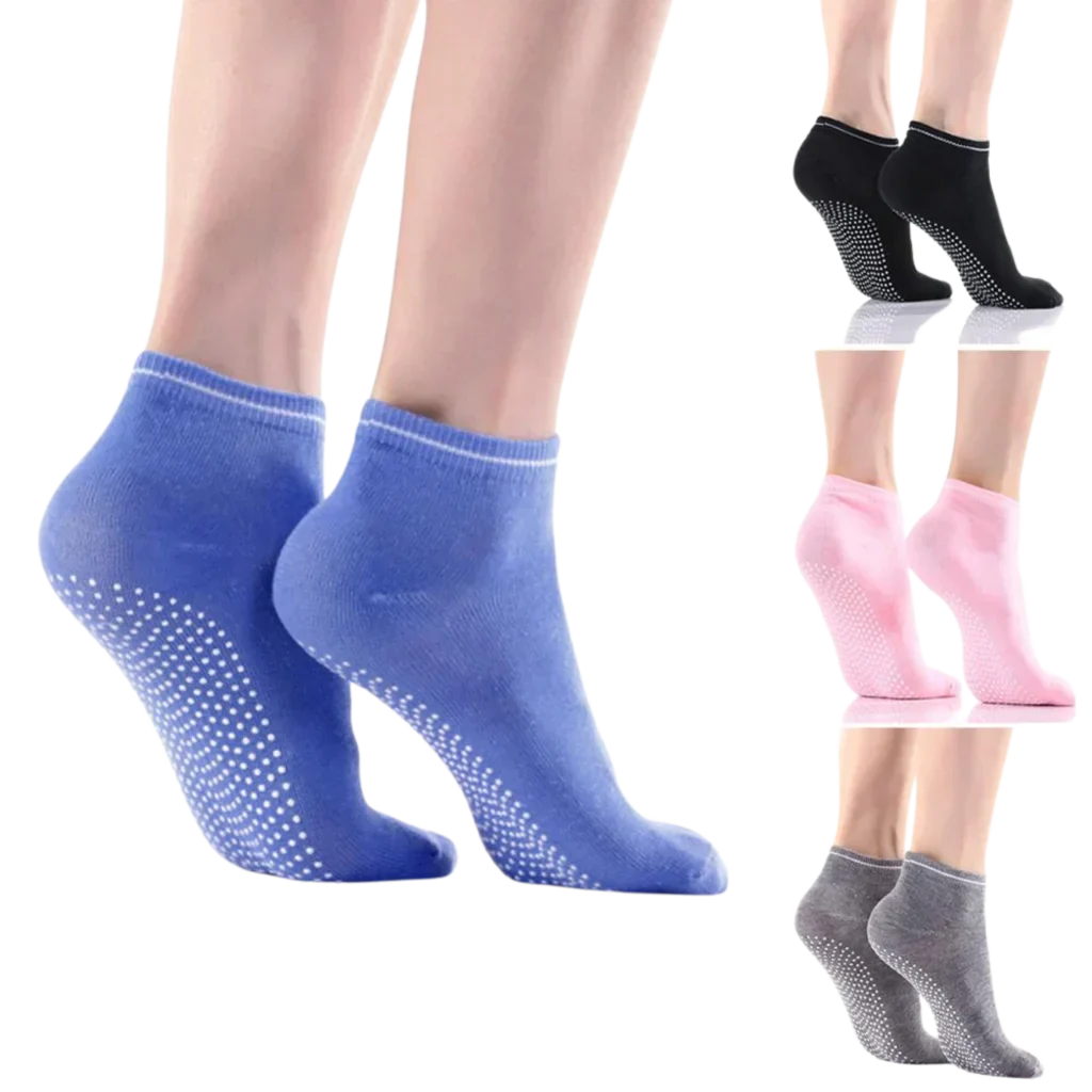Five Toe Barre Yoga Socks For Grip And Balance - 3 Color Set / one size