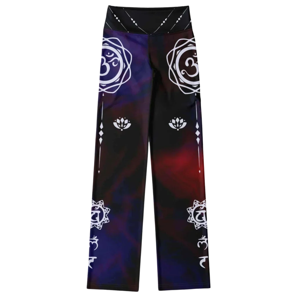 Flare Leggings Woman With Chakra Om Print