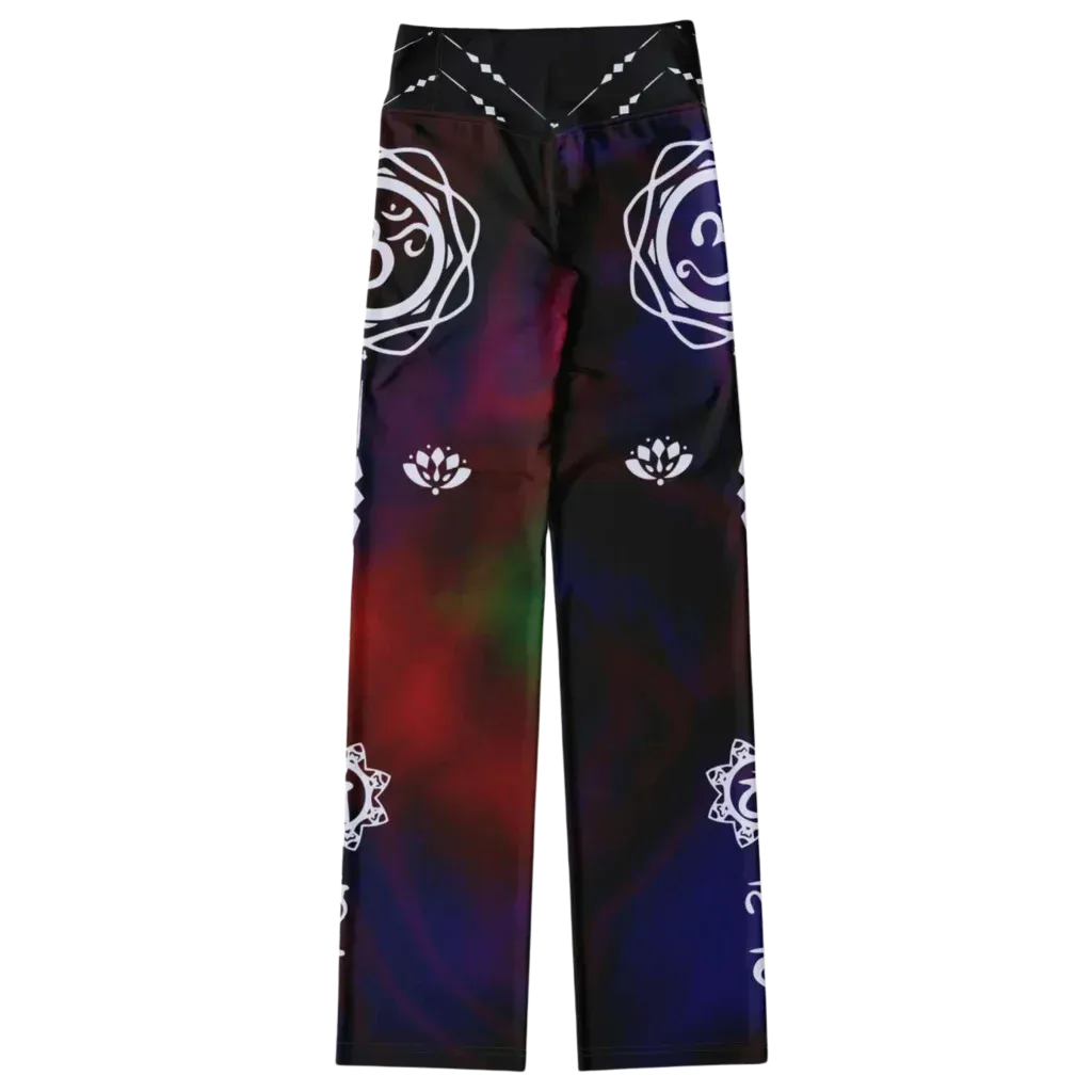 Flare Leggings Woman With Chakra Om Print