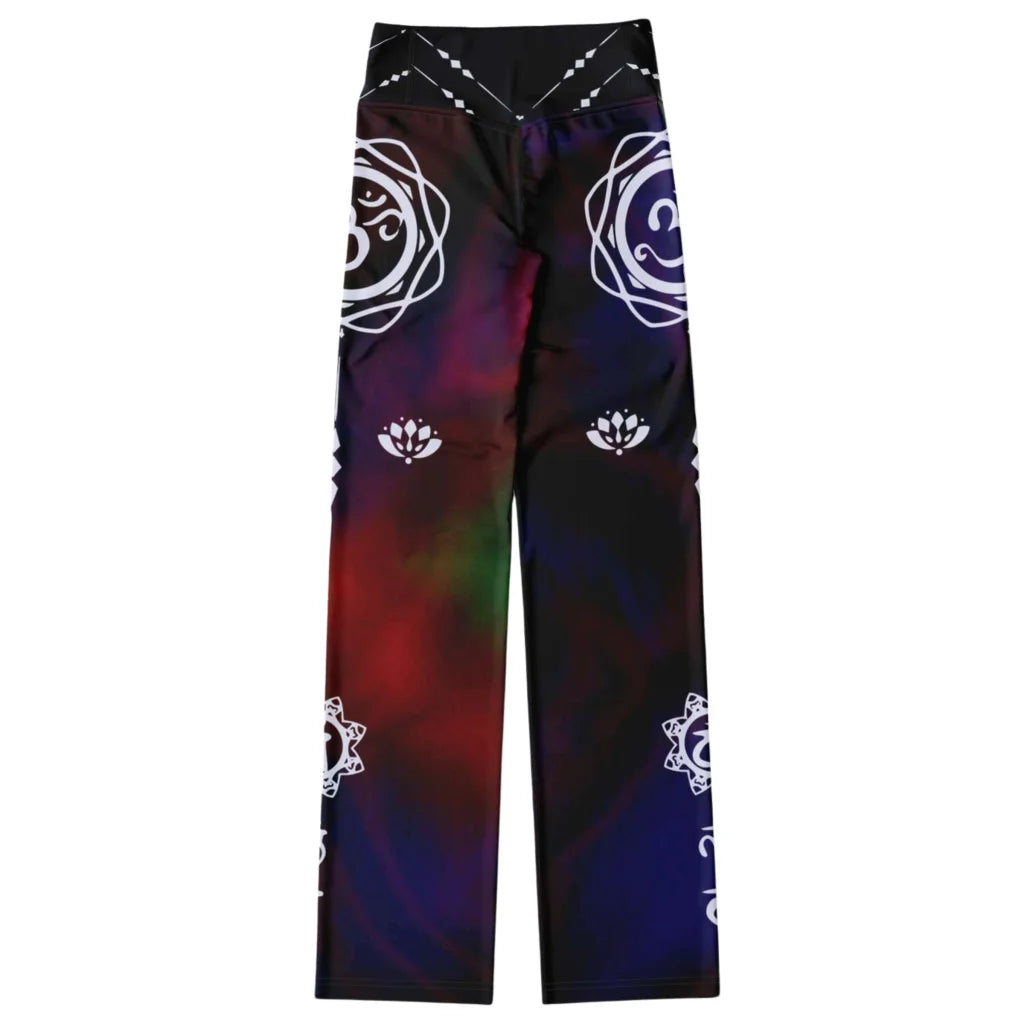 Flare Leggings Woman With Chakra Om Print