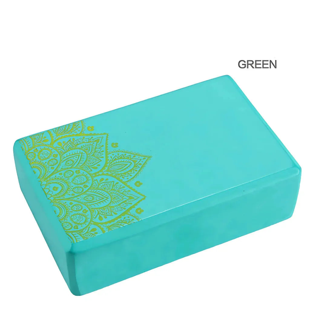 Foam Block Yoga Prop For Stability And Comfort - Green