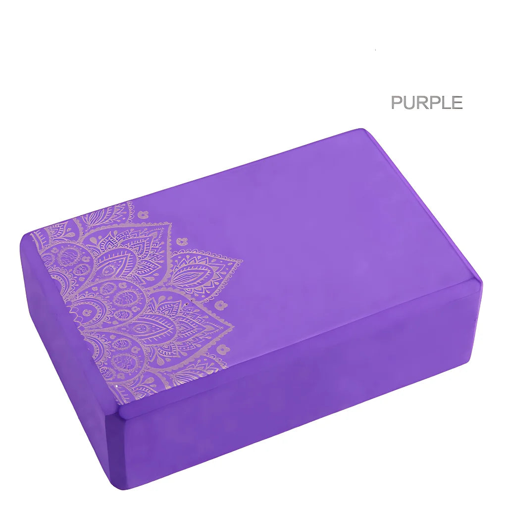 Foam Block Yoga Prop For Stability And Comfort - Purple