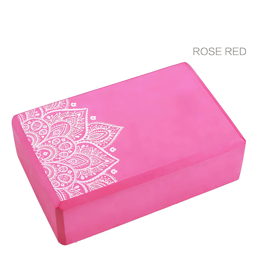 Foam Block Yoga Prop For Stability And Comfort - Rose Red