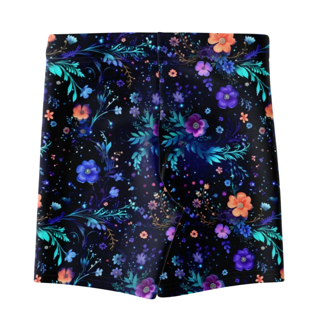 Galactic Bloom Yoga Short Shorts With Celestial Fit