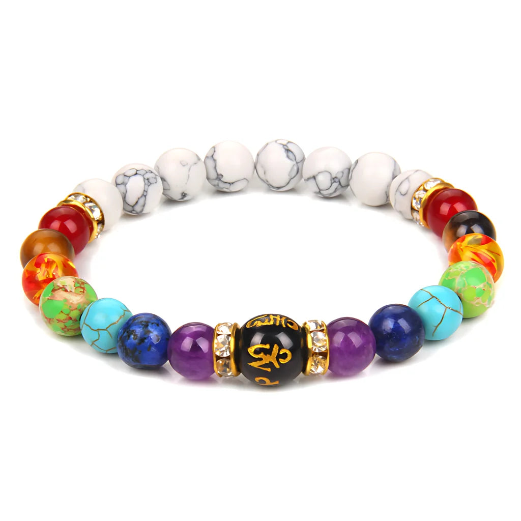 Gemstone Chakra Bracelet For Energy Balance - Style B