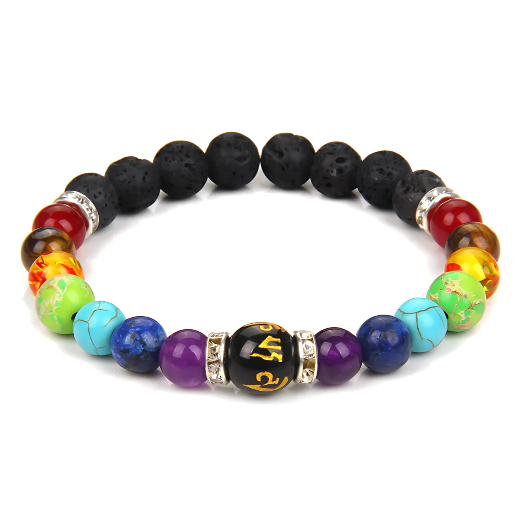 Gemstone Chakra Bracelet For Energy Balance - Style C