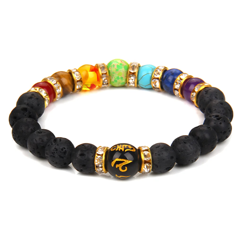 Gemstone Chakra Bracelet For Energy Balance - Style D