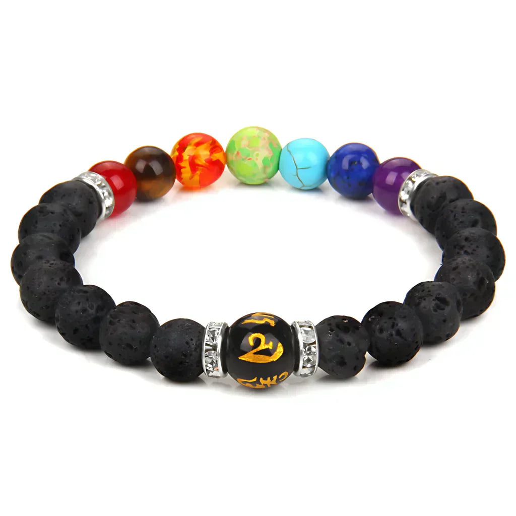 Gemstone Chakra Bracelet For Energy Balance - Style E