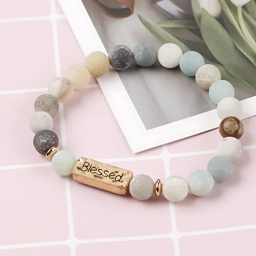 Geometric Pattern Stones Bracelet For Everyday Rituals