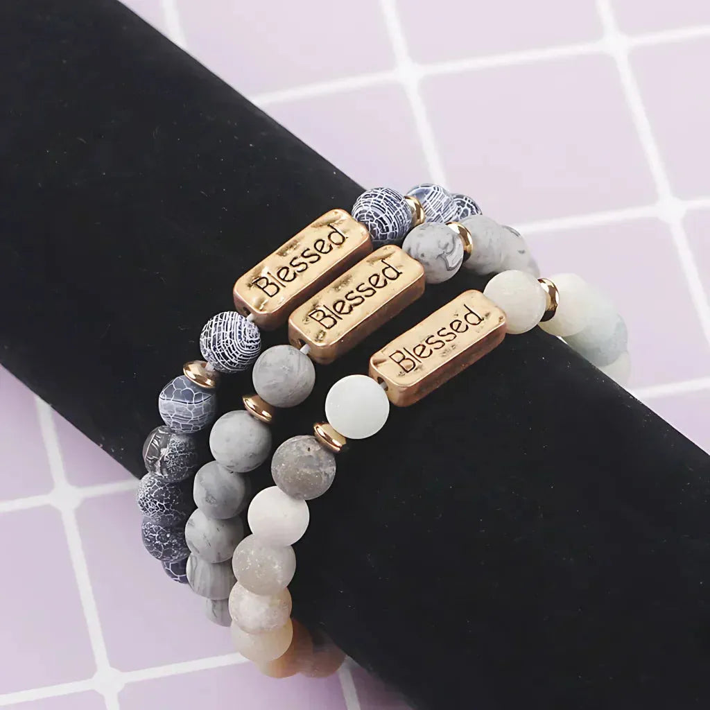 Geometric Pattern Stones Bracelet For Everyday Rituals