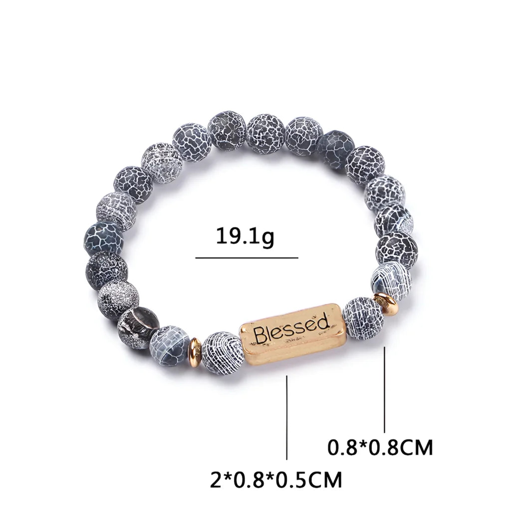 Geometric Pattern Stones Bracelet For Everyday Rituals