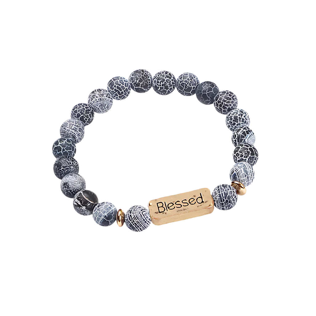 Geometric Pattern Stones Bracelet For Everyday Rituals - G11601