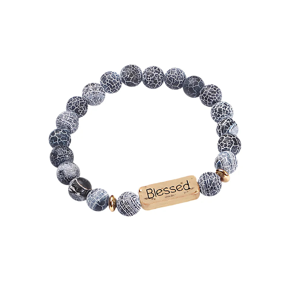 Geometric Pattern Stones Bracelet For Everyday Rituals - G11601