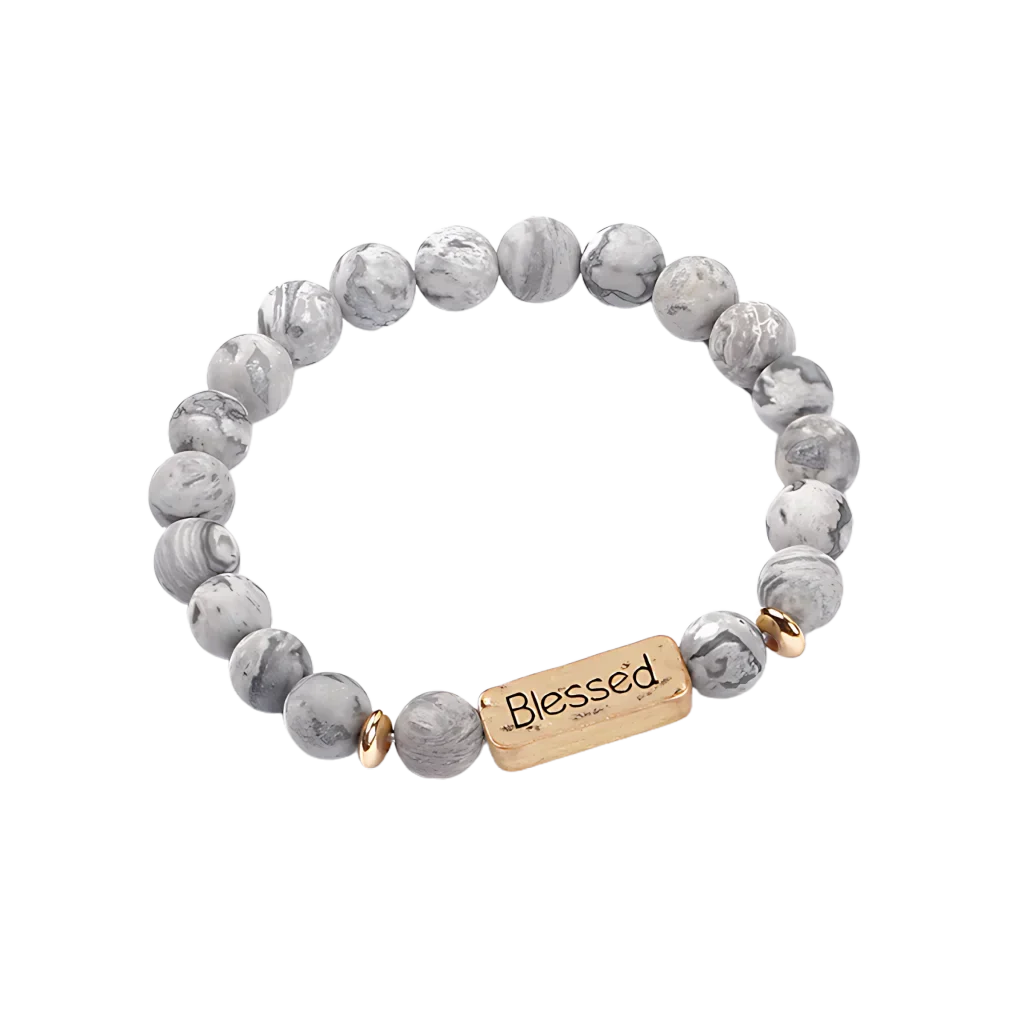 Geometric Pattern Stones Bracelet For Everyday Rituals - G11603