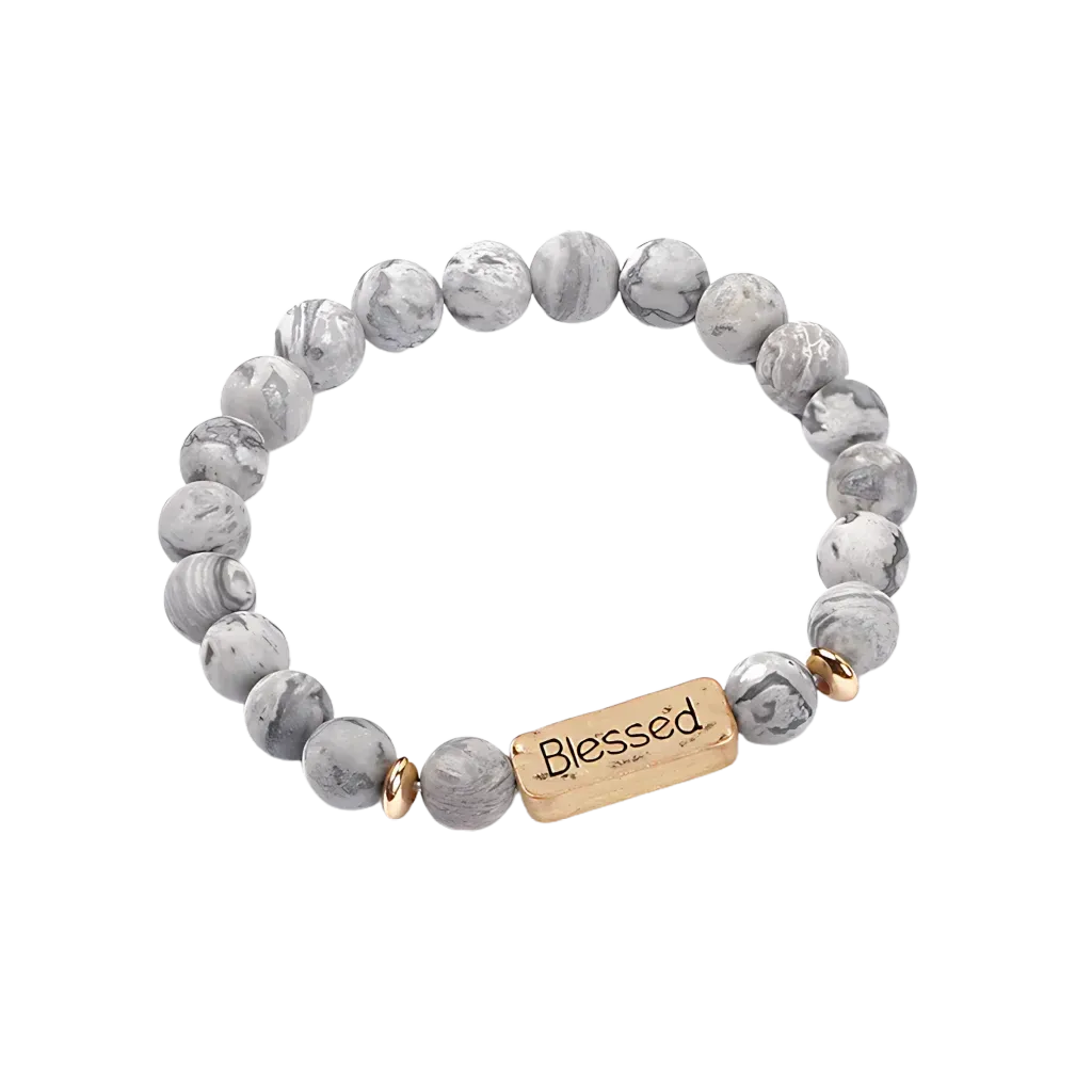 Geometric Pattern Stones Bracelet For Everyday Rituals - G11603