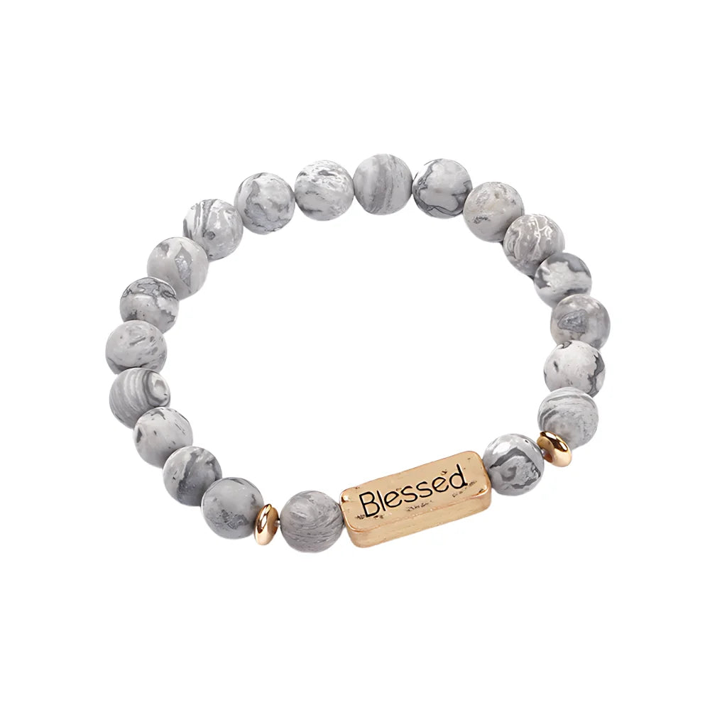 Geometric Pattern Stones Bracelet For Everyday Rituals - G11603