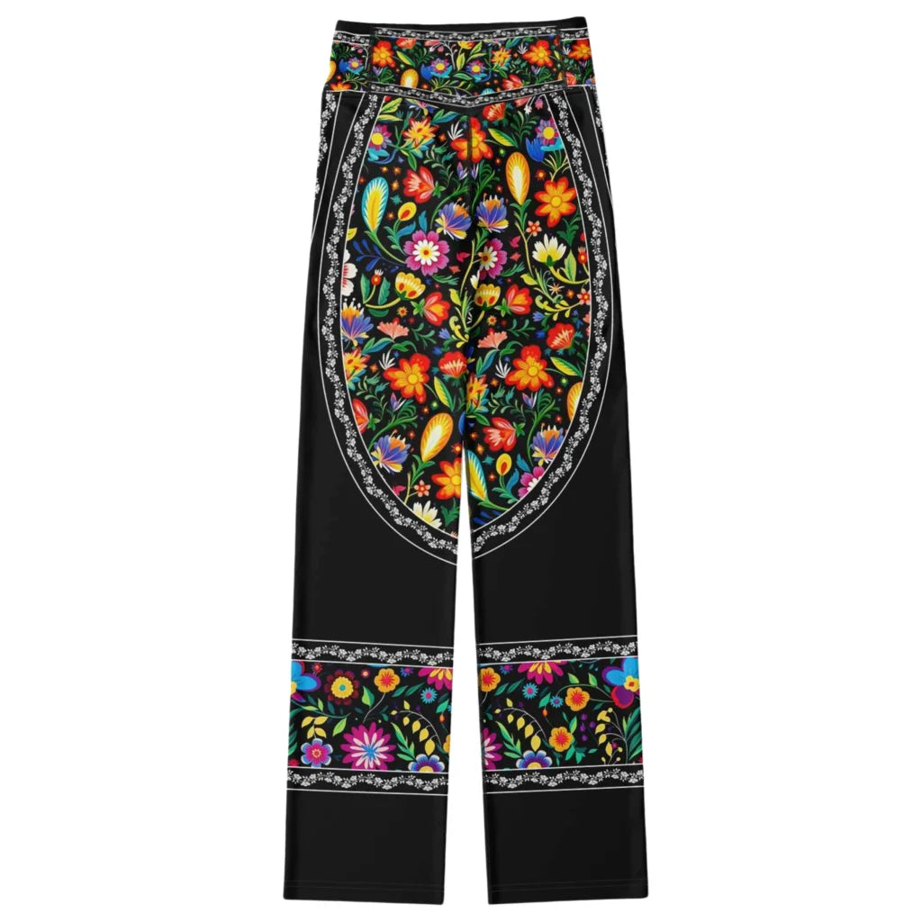 Girls Flare Leggings With Floral Fiesta Print