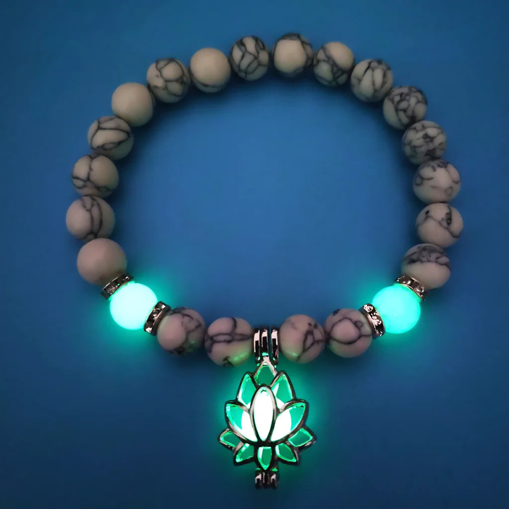 Glow In The Dark Turquoise Beaded Bracelets - Style B