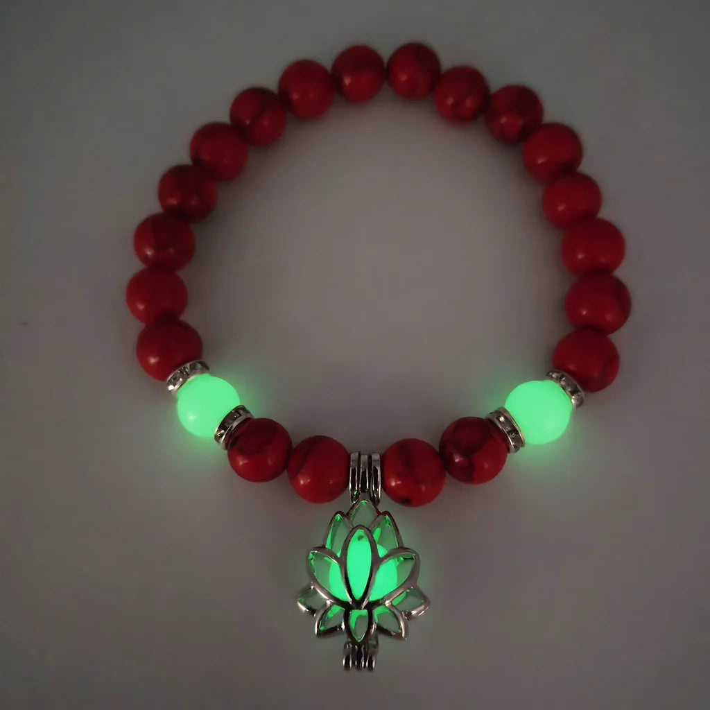 Glow In The Dark Turquoise Beaded Bracelets - Style D