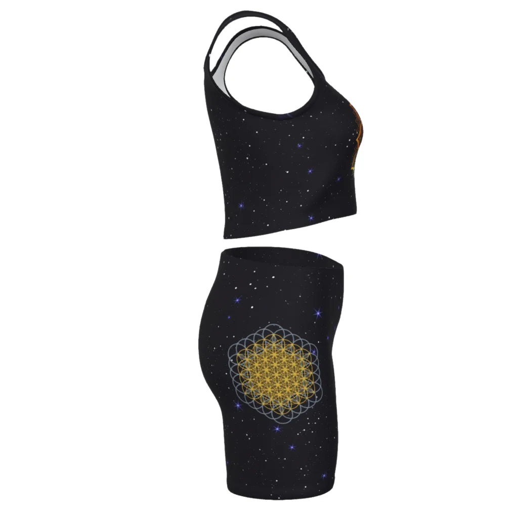 Golden Mandala 2 Piece Athleisure Set For Women