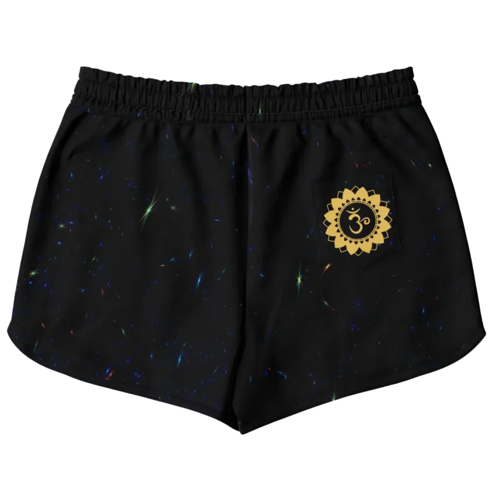 Golden Moth Loose Fit Shorts With Chakra Symbol