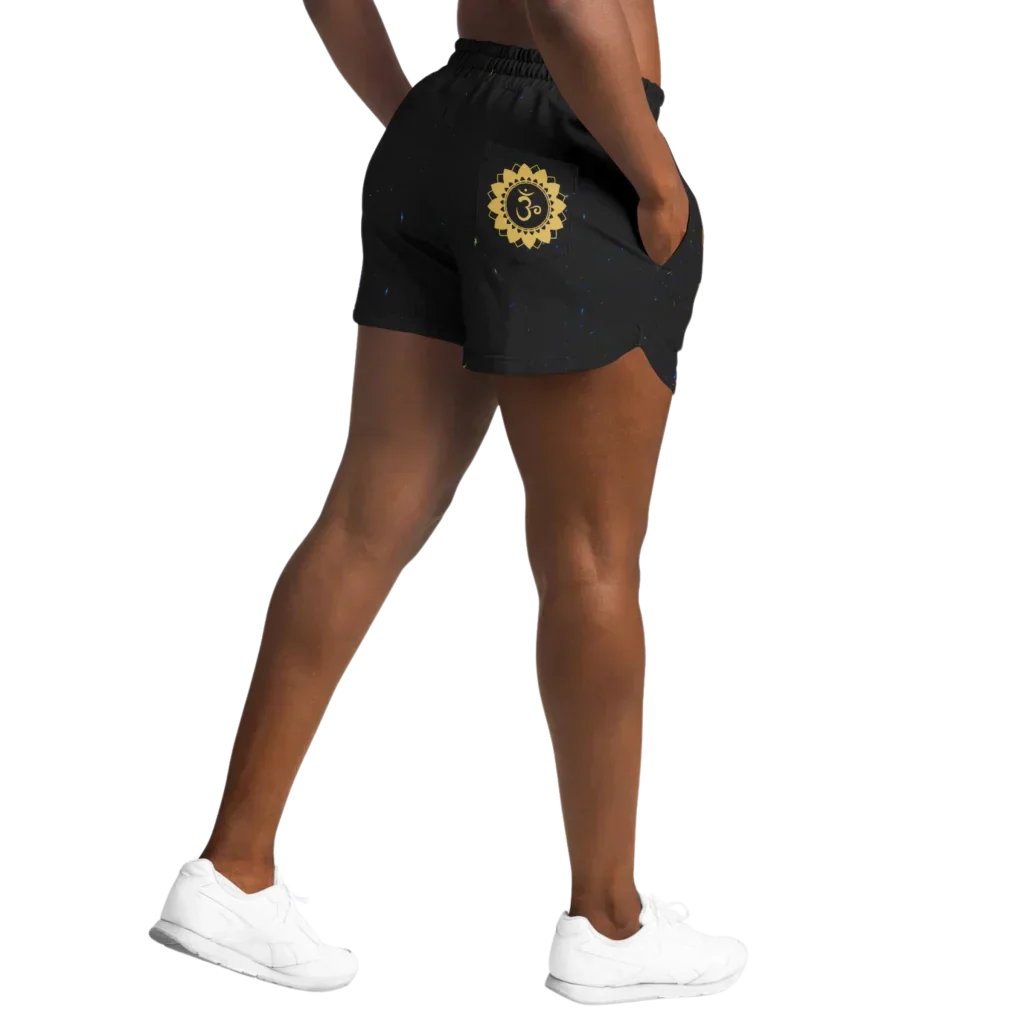 Golden Moth Loose Fit Shorts With Chakra Symbol