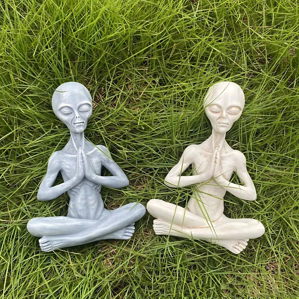 Graceful Yoga Skeleton Figurines In Resin