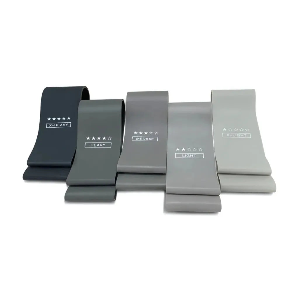 Gradient PT Resistance Bands For Full Body Training - Gradient Gray Black 5 Pack