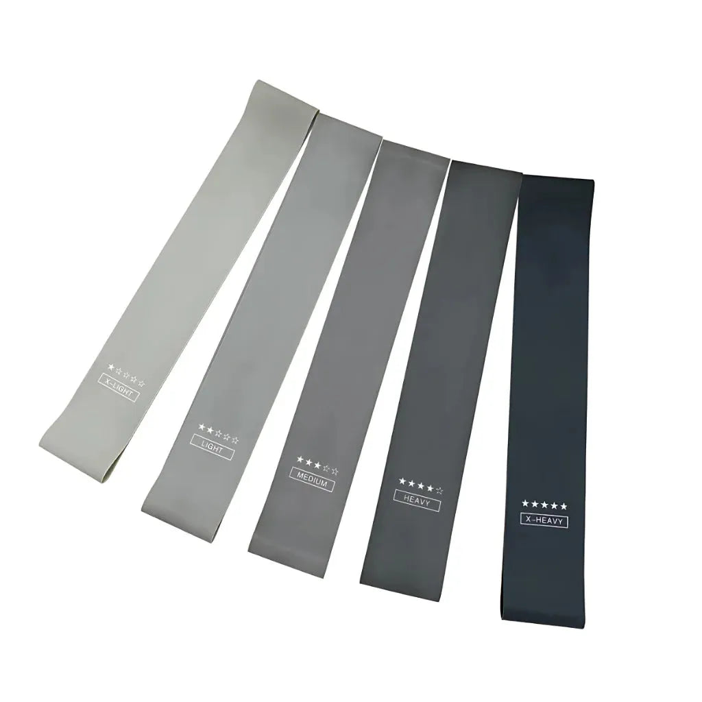 Gradient PT Resistance Bands For Full Body Training - Gradient Gray Black 5 Pack