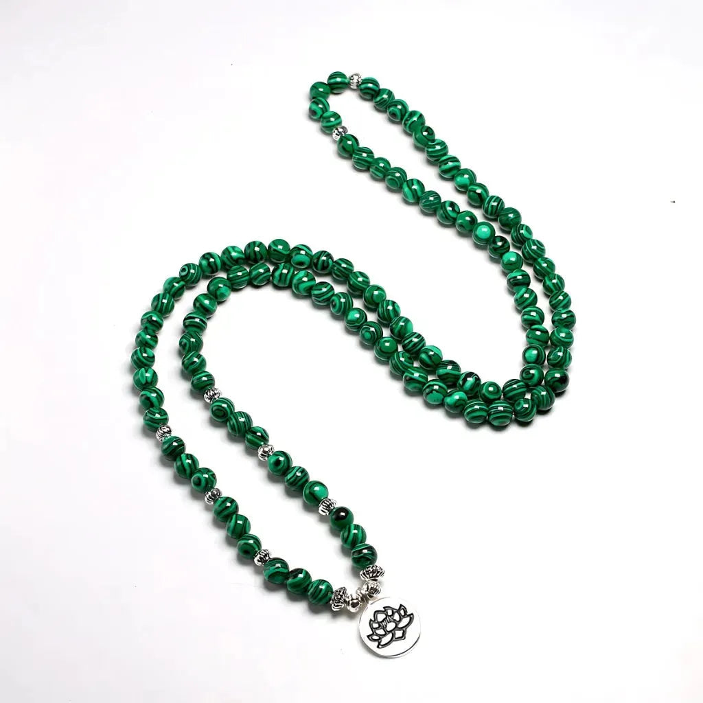 Green Agate Geometry Wrap Bracelet For Women - Green