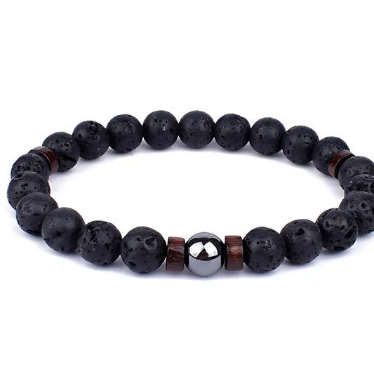 Grounded Energy Bracelet Lava Collection - Black Iron