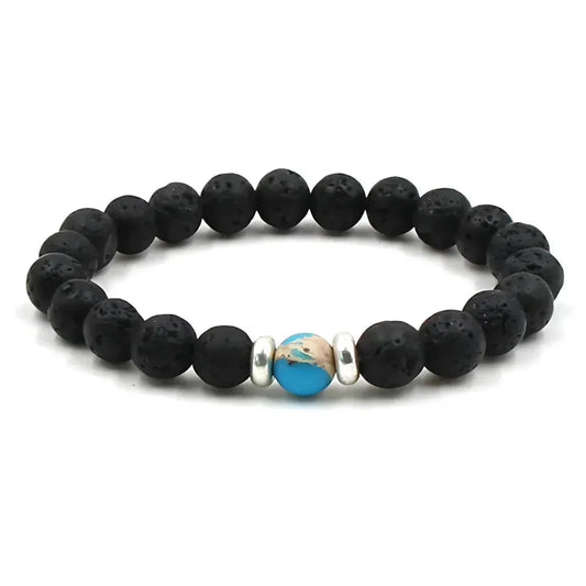 Grounded Energy Volcanic Rock Bracelet Unisex Style - Emperor stone