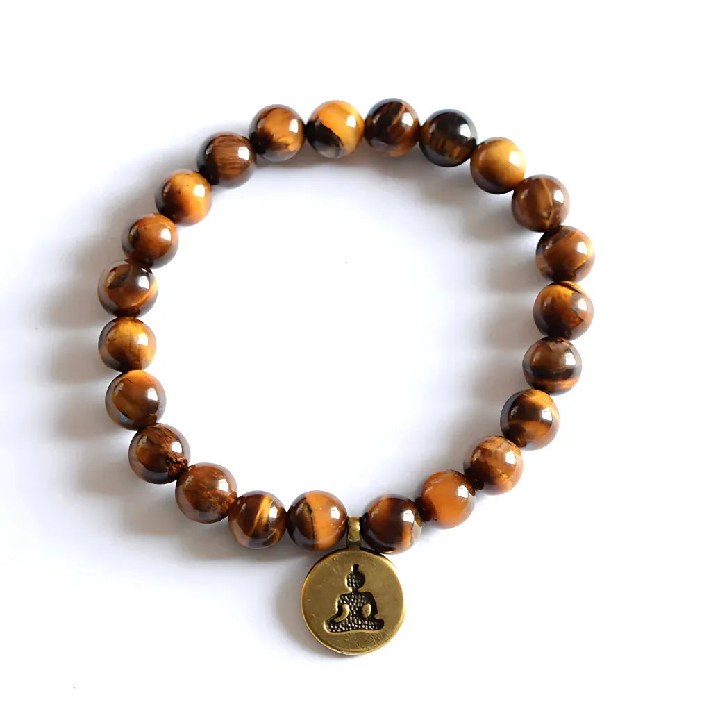 Handcrafted Brown Beaded Bracelets for Mindful Living - Buddha