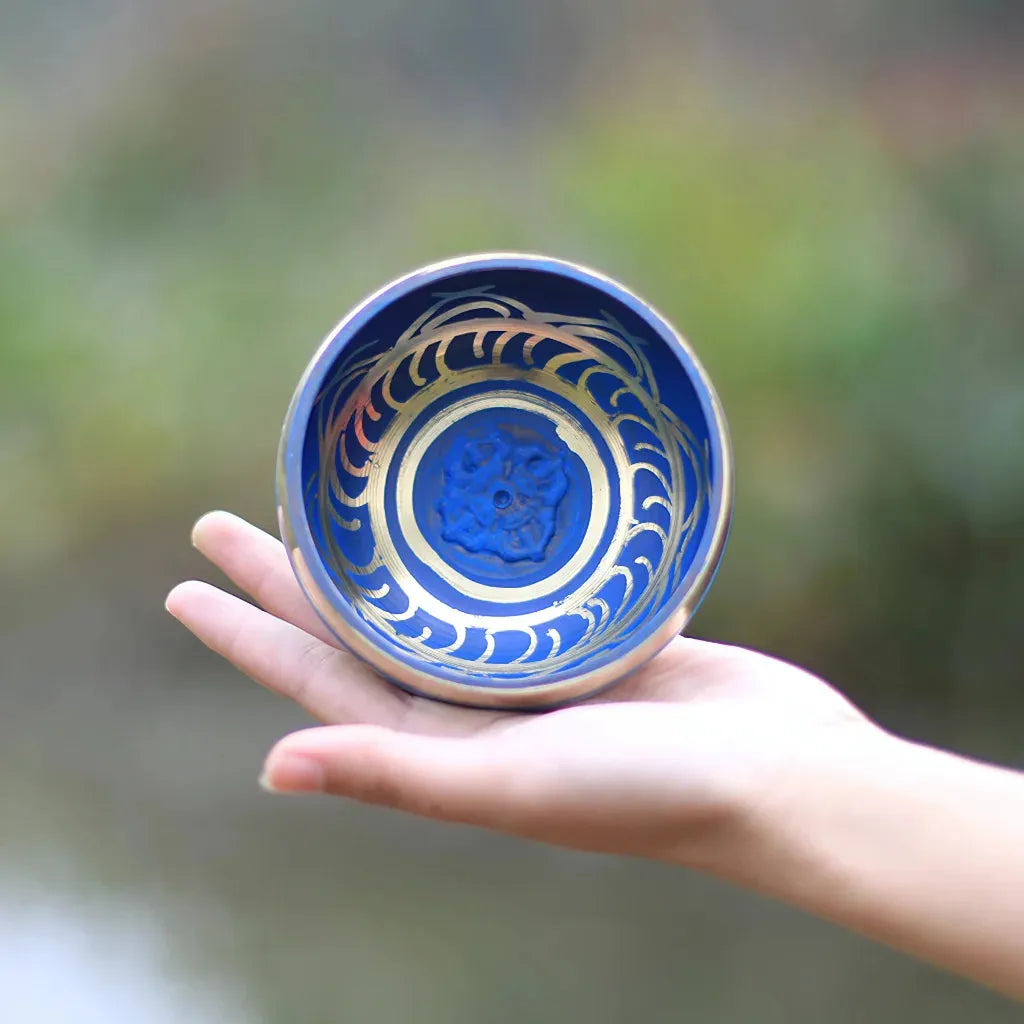 Handcrafted Tibet Singing Bowl With Striker & Mat