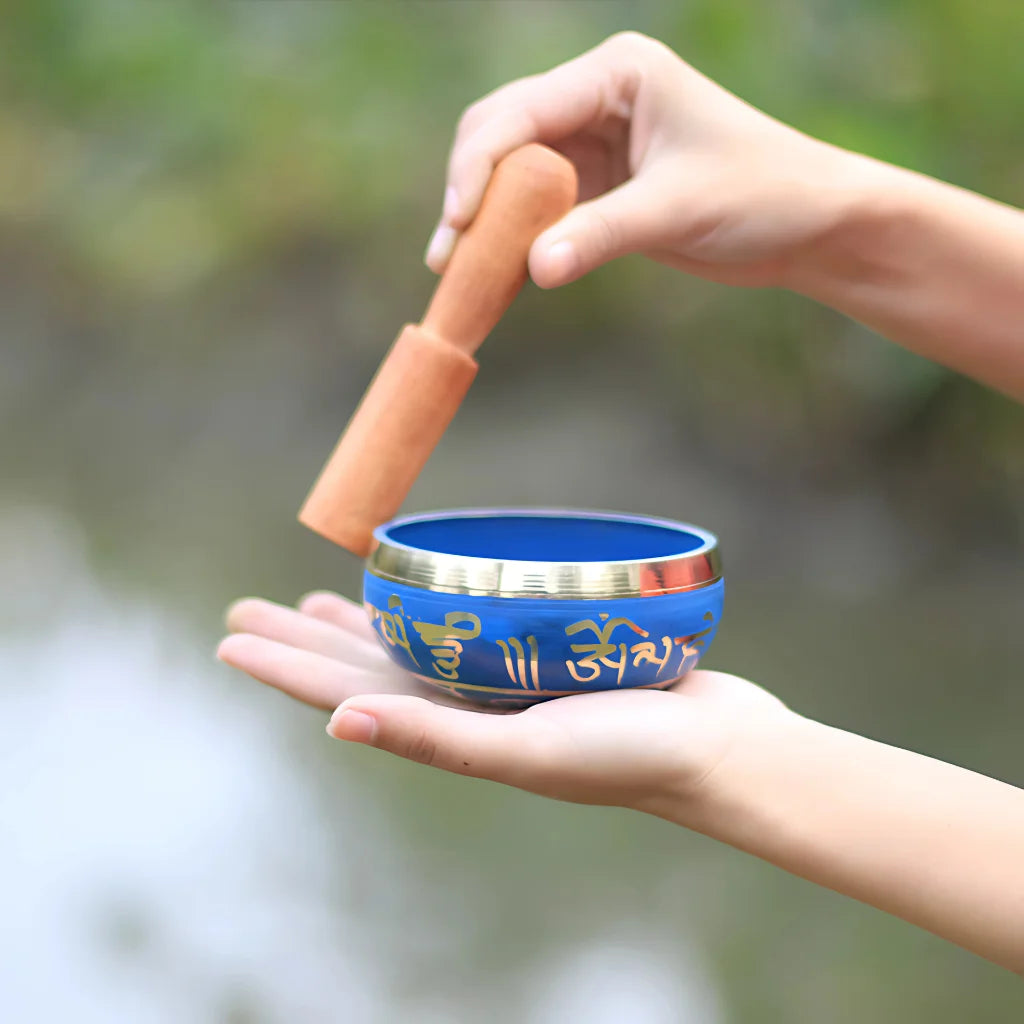 Handcrafted Tibet Singing Bowl With Striker & Mat